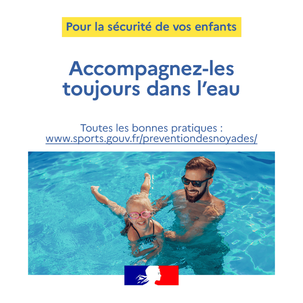 Prévention des noyades : accompagnez toujours les enfants dans l’eau